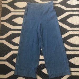 Free People Clean Wide-Leg Jeans High Waist Crop 6